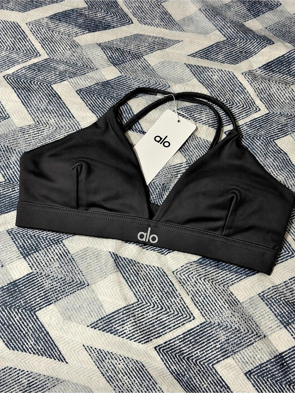 Alo Women's Black Sports Bra NWT